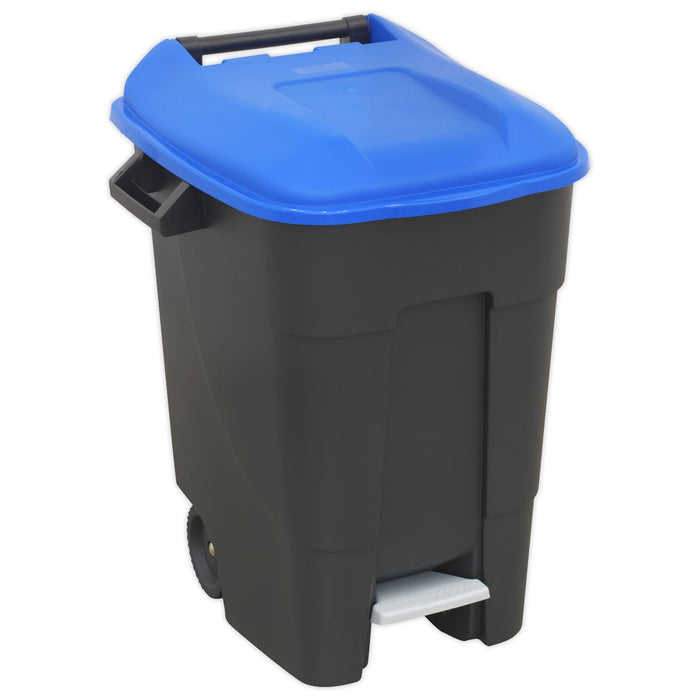 Sealey Refuse/Wheelie Bin with Foot Pedal 100L Blue BM100PB