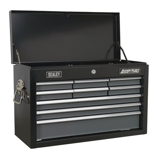 Sealey Topchest 9 Drawer with Ball-Bearing Slides Black/Grey AP2509B Sealey  - Dynamic Drive