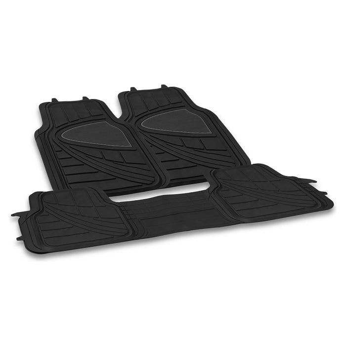 Streetwize Universal Rubber Mat Set - Luxury (With Full Cross Rear) - 4 Piece