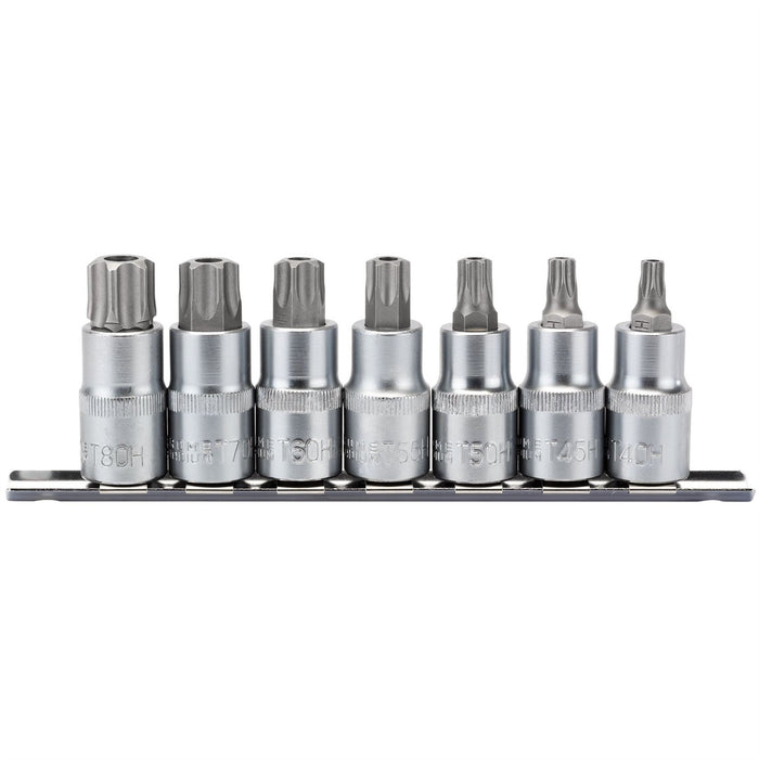 Draper TX-STAR Security Socket Bit Set, 1/2" Sq. Dr., 55mm (7 Piece) Draper  - Dynamic Drive