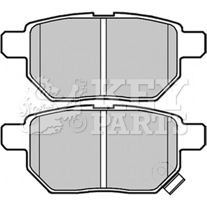 Genuine Key Parts KBP2070 Rear Brake Pads-Includes Wear Indicators (Akebono)