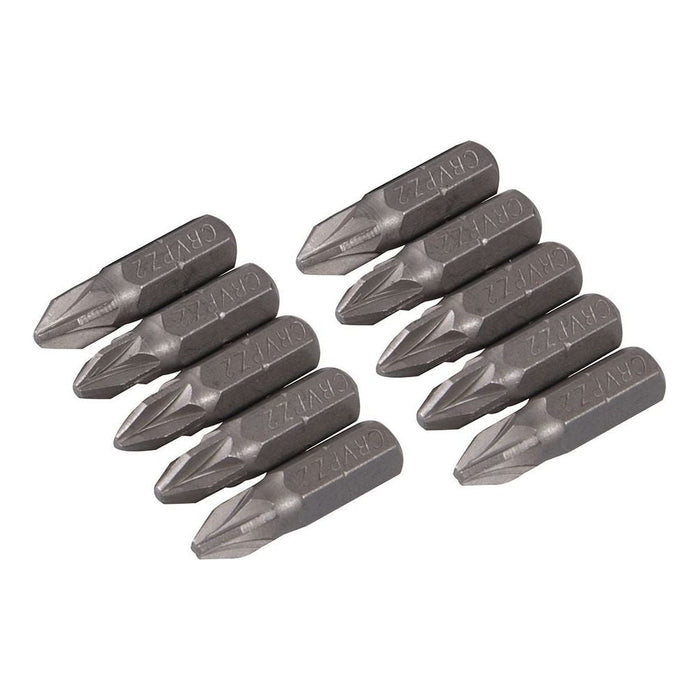 Silverline Pozidriv Cr-V Screwdriver Bits 10pk PZ2