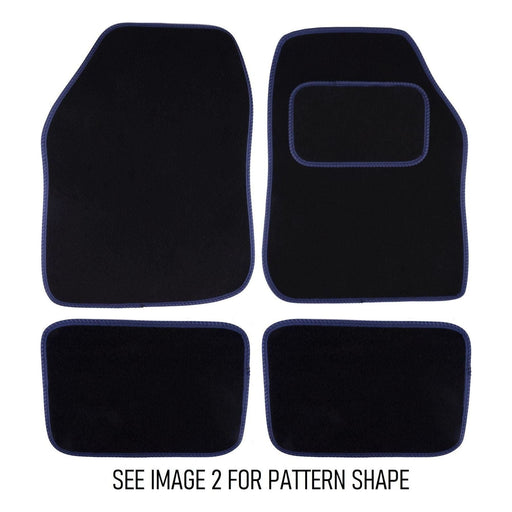 Fully Tailored Navy Blue Trim Carpet Mats fits VW Touran 10> Set of 5 With 4 Clips UKB4C  - Dynamic Drive