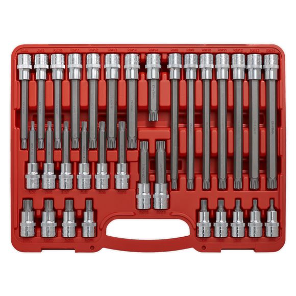 Sealey Ribe Socket Bit Set 32pc 1/2"Sq Drive AK2198