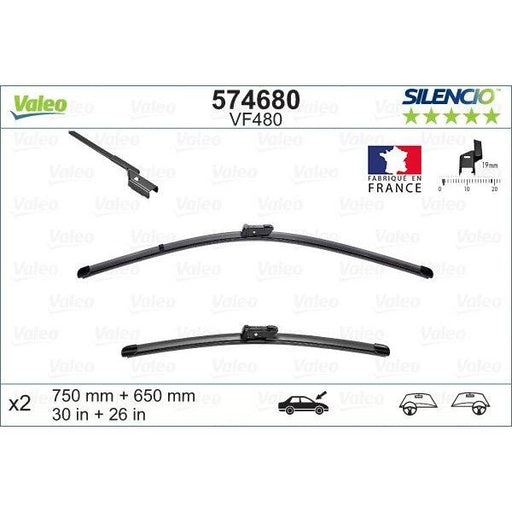 Valeo Wiper Blades Kit 574680 Automotive Part Valeo  - Dynamic Drive