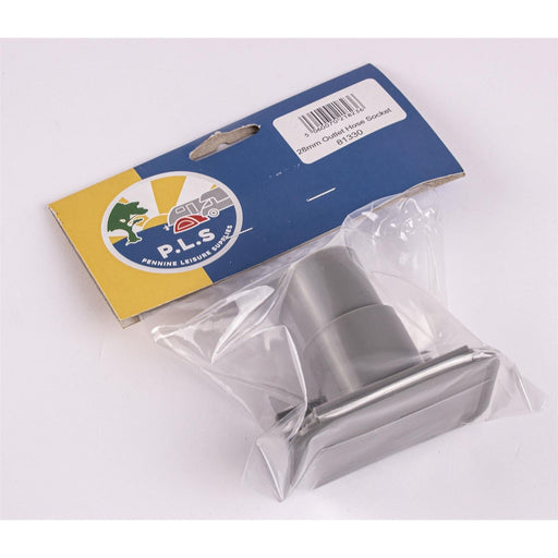 28mm Grey Waste Water Outlet Socket + Flap Connector Caravan Motorhome 81330 - UK Camping And Leisure