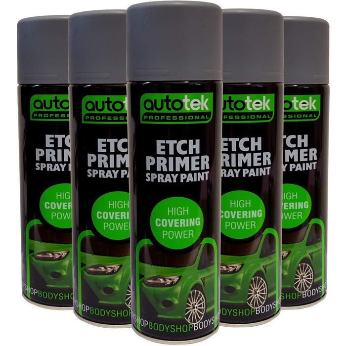 6x Autotek Professional Acid Etch Primer Aerosol 500Ml For Aluminium