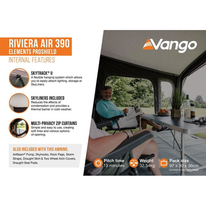 Vango Riviera Air 390 Elements ProShield Caravan Awning Vango  - Dynamic Drive