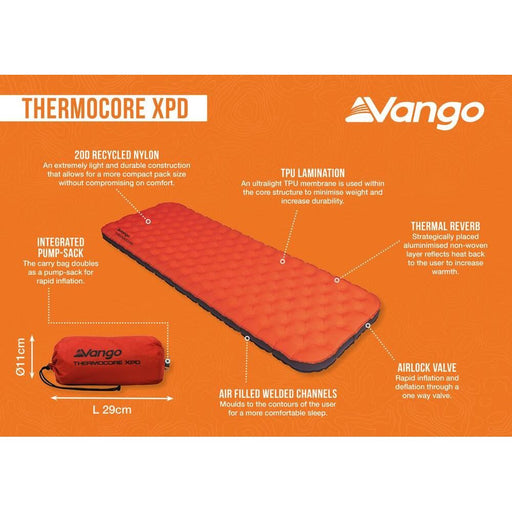 Vango Thermocore XPD Standard Rocket Red Vango  - Dynamic Drive