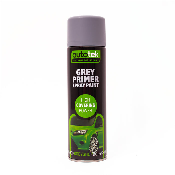 Autotek Professional Grey Primer 500Ml Spray Paint High Coverage