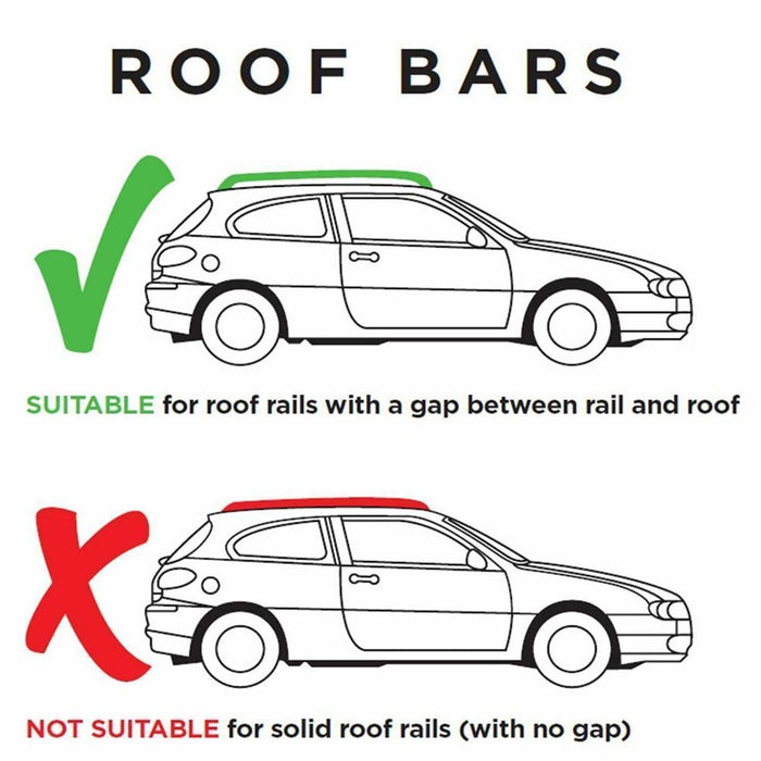 3x Roof Bars Rack Aluminium Black fits Vauxhall Vivaro 2014-2019 X82 Omtec  - Dynamic Drive