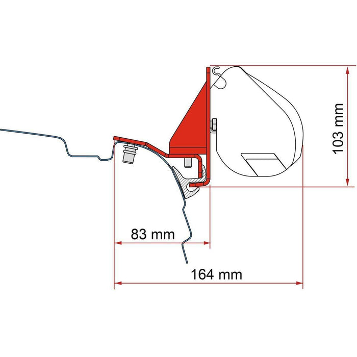 Fiamma F35 Kit for VW T5/T6: Compatible with Reimo Rail Bracket