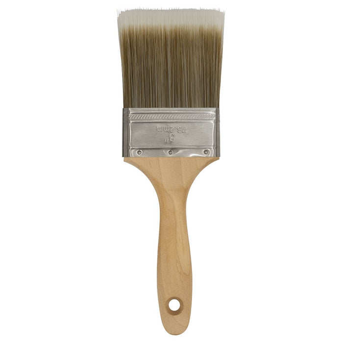 Sealey Wooden Handle Paint Brush 76mm SPBS76W Sealey  - Dynamic Drive