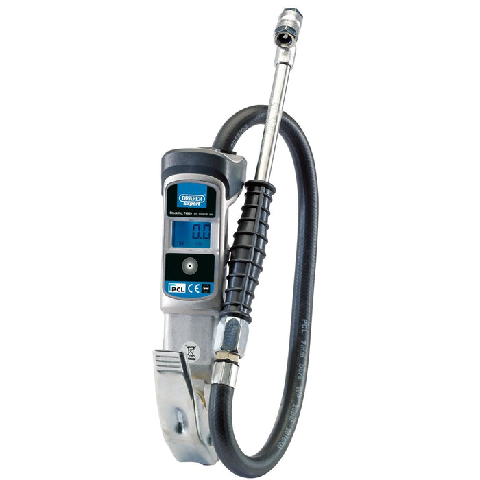 Draper Digital Gauge Air Line Inflator with Twin Connectors 74839