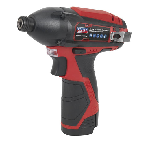 Sealey Cordless Impact Driver 1/4"Hex Drive 80Nm 12V SV12 Series Body Only Sealey  - Dynamic Drive