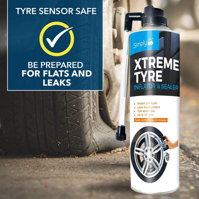 2 x Car Tyre Seals & Inflates Instant Sealant Inflator Puncture Weld Repair Simply  - Dynamic Drive