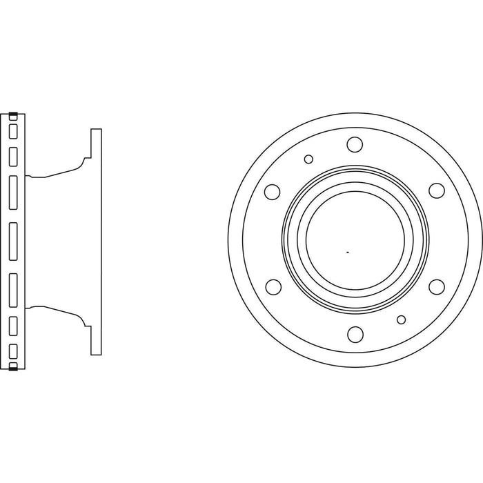 Apec Brake Disc Front Fits Iveco Eurocargo