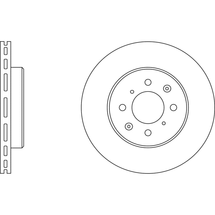 Apec Brake Disc Front Fits Rover 200 Series 400