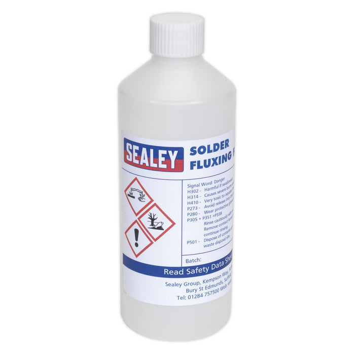 Sealey Solder Fluxing Fluid 500ml Bottle SOLFLUX