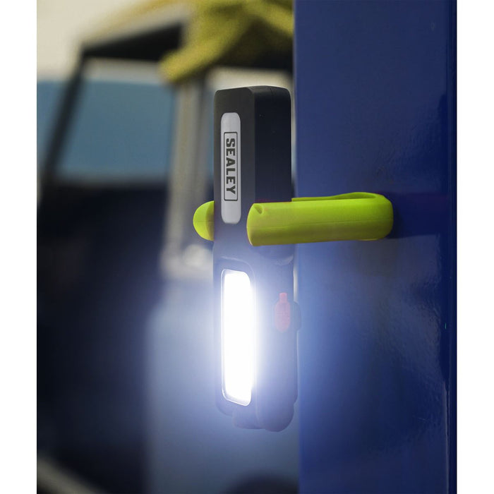 Sealey Rechargeable Inspection Light 5W COB & 3W SMD LED with Power Bank Green Sealey  - Dynamic Drive