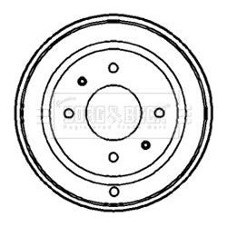 Genuine Borg & Beck Brake Drum fits Alfa 145146 ABS 97 on BBR7132 Borg & Beck  - Dynamic Drive