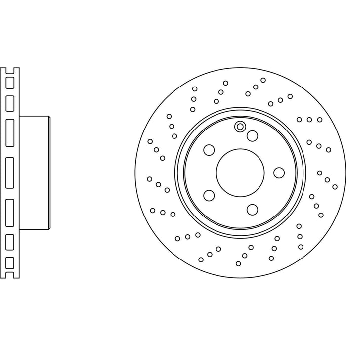 Apec Brake Disc Front Fits Mercedes S Class