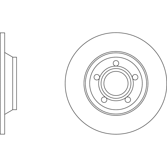 Apec Brake Disc Front Fits Audi A4