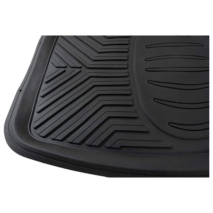 Universal Deep Tray Rubber Floor Mats Heavy Duty Mud Mats Set of 2 Black UKB4C  - Dynamic Drive