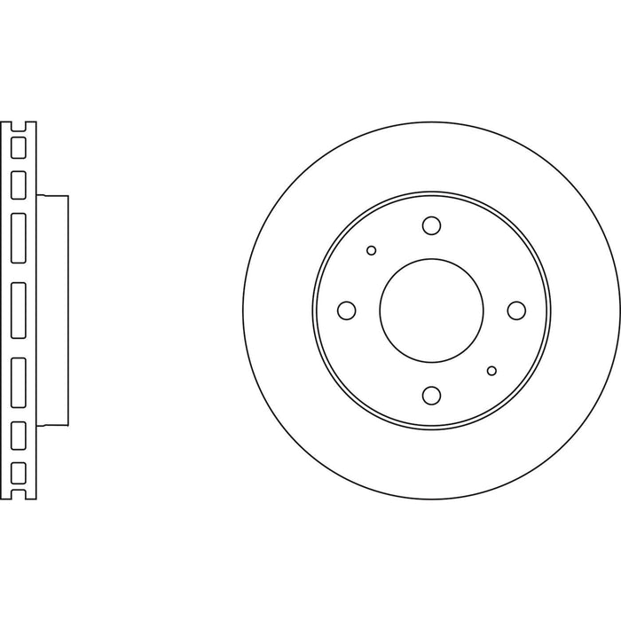 Genuine APEC Front Brake Discs & Pads Set Vented for Mitsubishi Galant