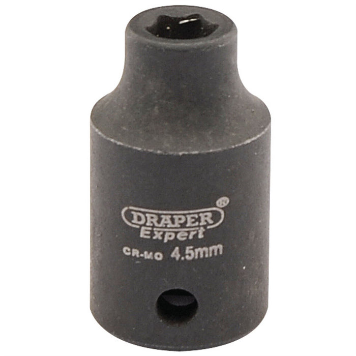 Draper Expert HI-TORQ 6 Point Impact Socket, 1/4" Sq. Dr., 4.5mm