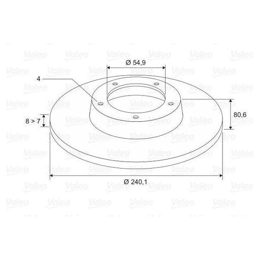 Genuine Valeo Brake Disc X1 Fits Daci Sandero Ii Rear Valeo  - Dynamic Drive