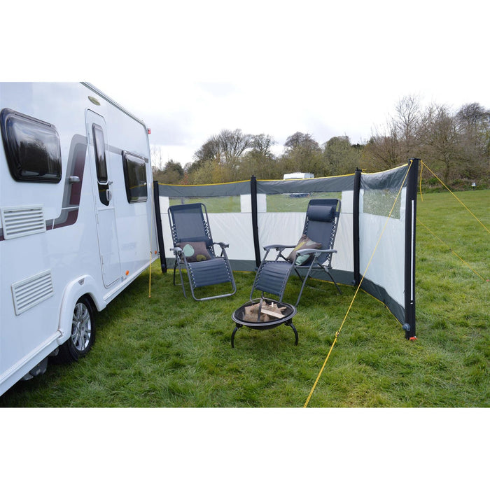 Maypole 3 Panel Inflatable Air Windbreak Blow-Up Camping Caravan With Free Pump