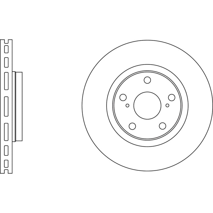 Genuine APEC Front Brake Discs & Pads Set Vented for Toyota Auris