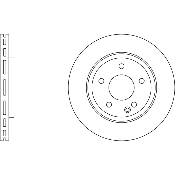 Apec Brake Disc Front Fits Mercedes A Class Drilled Version Dsk2963