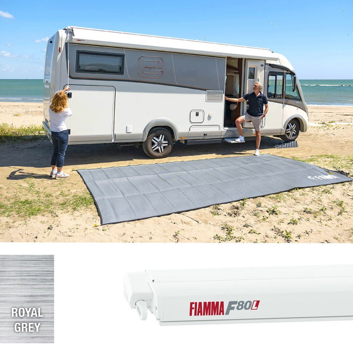 Fiamma F80L 450 Awning Polar White Royal Grey