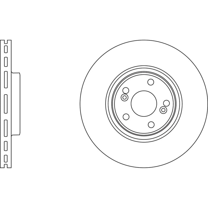 Genuine APEC Front Brake Discs & Pads Set Vented for Renault Laguna