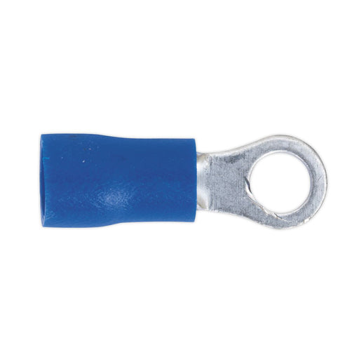 Sealey Easy-Entry Ring Terminal 4.3mm (4BA) Blue Pack of 100 BT24 Sealey  - Dynamic Drive