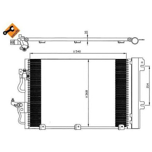 NRF CONDENSER fits Vauxhall Astra Astravan Zafira Opel Astra Astra H Classic Za NRF  - Dynamic Drive