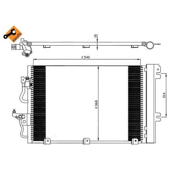 NRF CONDENSER fits Vauxhall Astra Astravan Zafira Opel Astra Astra H Classic Za NRF  - Dynamic Drive