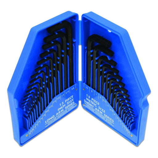 Laser Metric & Imperial Hex Key Set 30pc 2577 Laser Tools  - Dynamic Drive