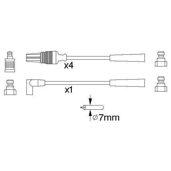 Genuine Bosch Ignition Lead B889 fits Peugeot 106 - 1.4 - 96-04 0986356889