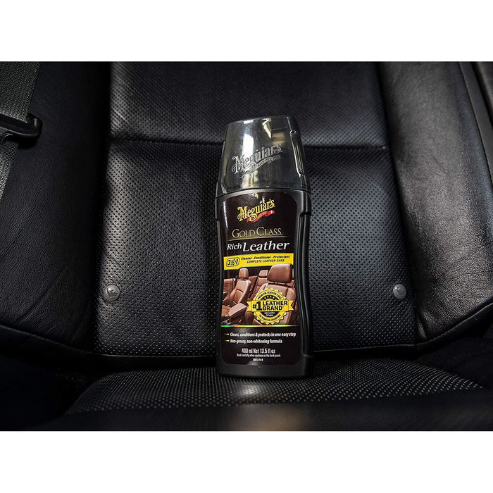 Meguiar's G17914EU Gold Class Rich Leather Cleaner and Conditioner 400ml Meguiar's  - Dynamic Drive