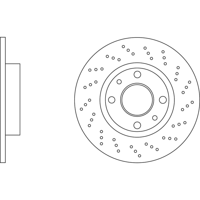 Apec Brake Disc Rear Fits Abarth 500 595 695 Fiat Non Drilled Version Dsk103