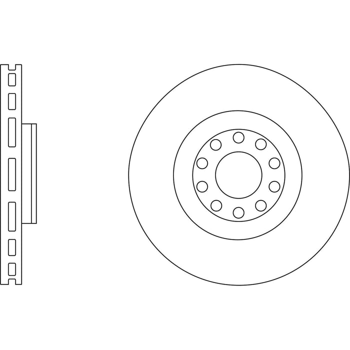 Apec Brake Disc Front Fits Audi A6 S6