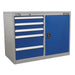 Sealey Industrial Cabinet/Workstation 5 Drawer & 1 Shelf Locker API1103B Sealey  - Dynamic Drive