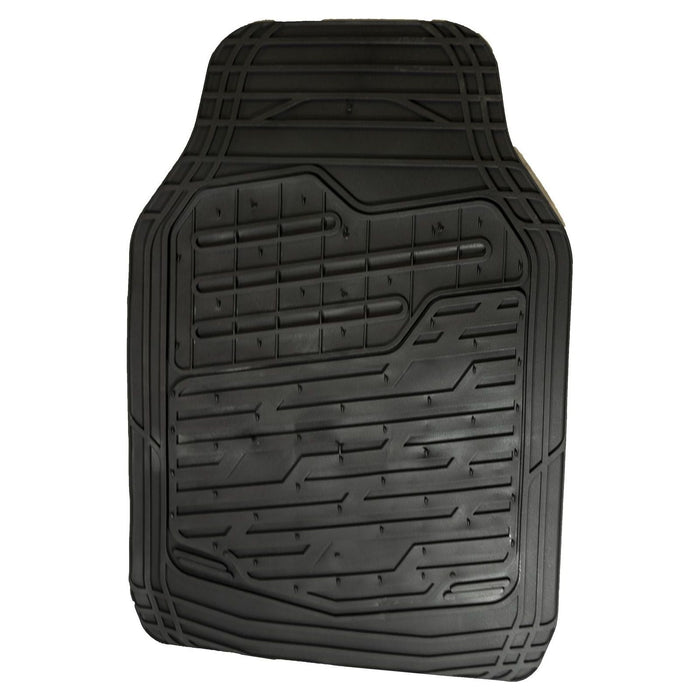 Heavy Duty Rubber Floor Mats Set with Red Fits Nissan Almera Note Pixo Qashqai UKB4C  - Dynamic Drive