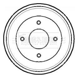 Genuine Borg & Beck Brake Drum fits Ford Mondeo 1.61.8 dia. 203mm BBR7129 Borg & Beck  - Dynamic Drive