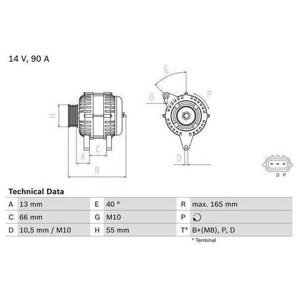 Bosch Reman Alternator 8243 0986082430