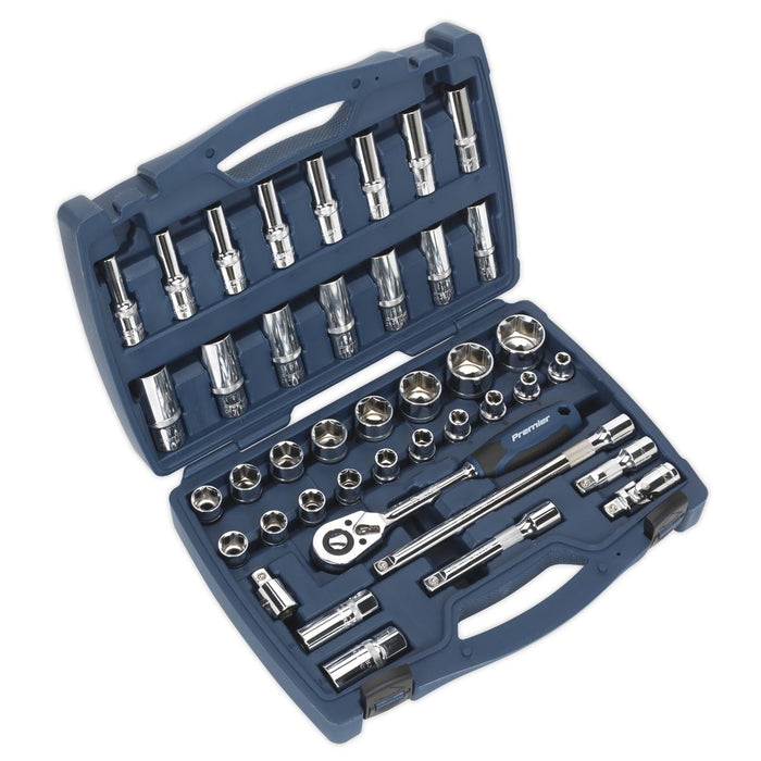 Sealey Socket Set 41pc 1/2"Sq Drive WallDrive Metric AK8993 Sealey  - Dynamic Drive