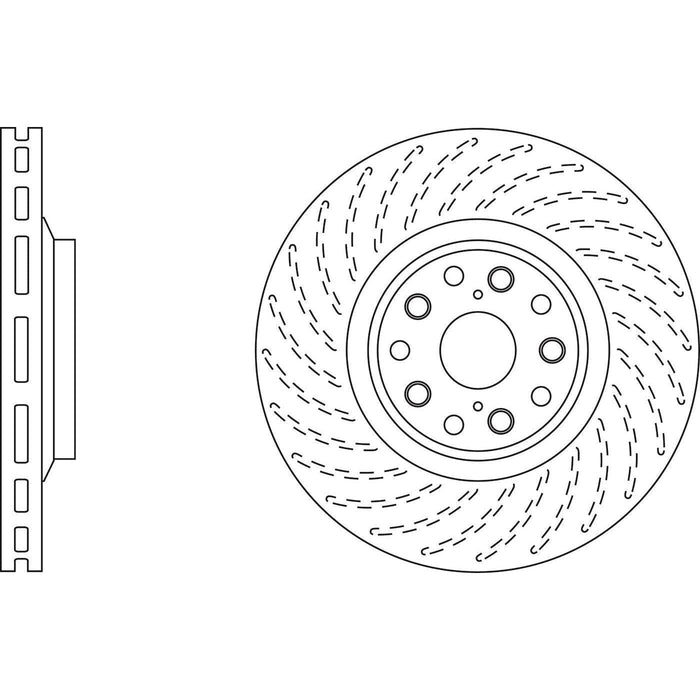 Apec Brake Disc Front Right Fits Lexus Ls460 Ls500 Ls600 Handed Off-Side